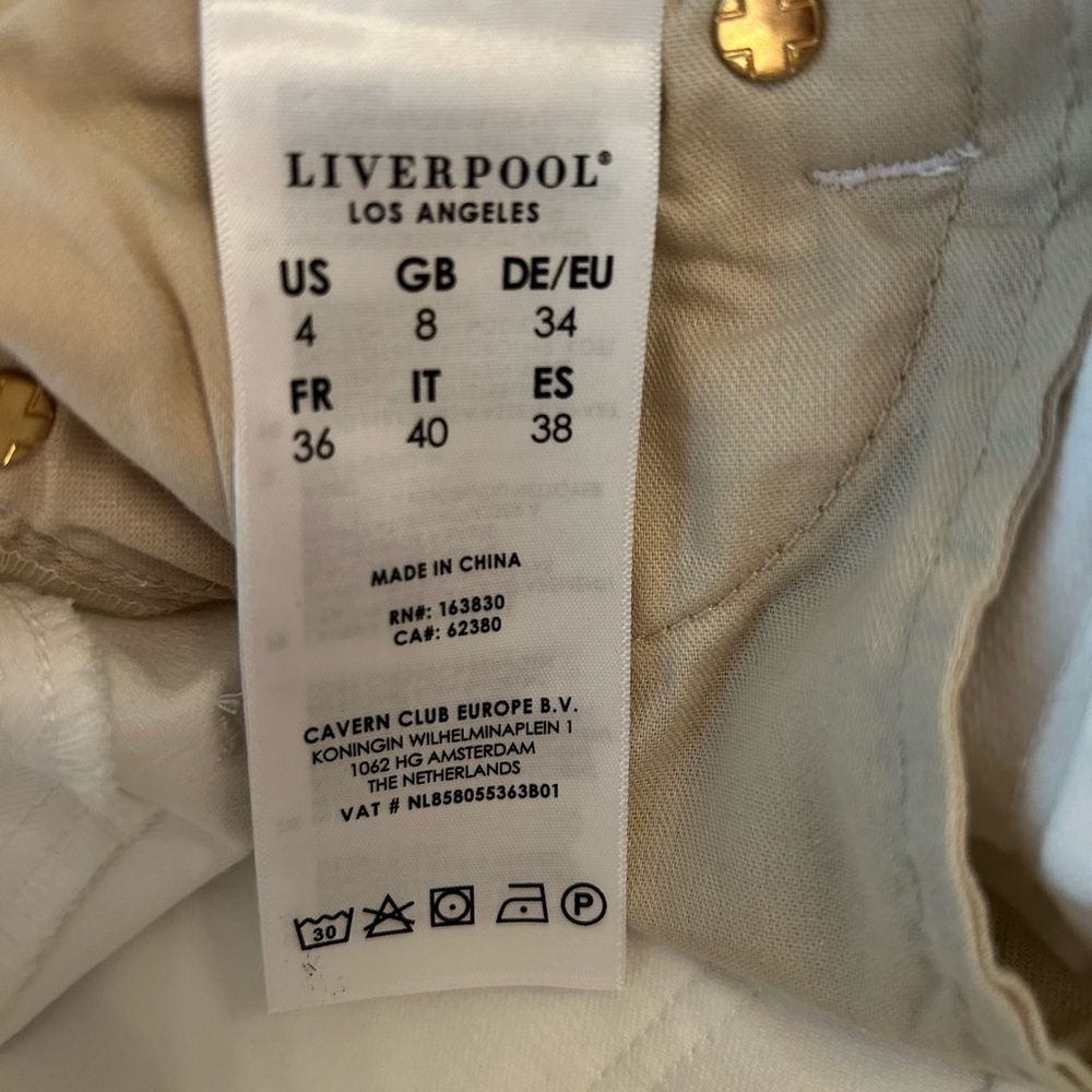 NWT! Liverpool Frayed Hem Skinny Jeans - Picture 6 of 7